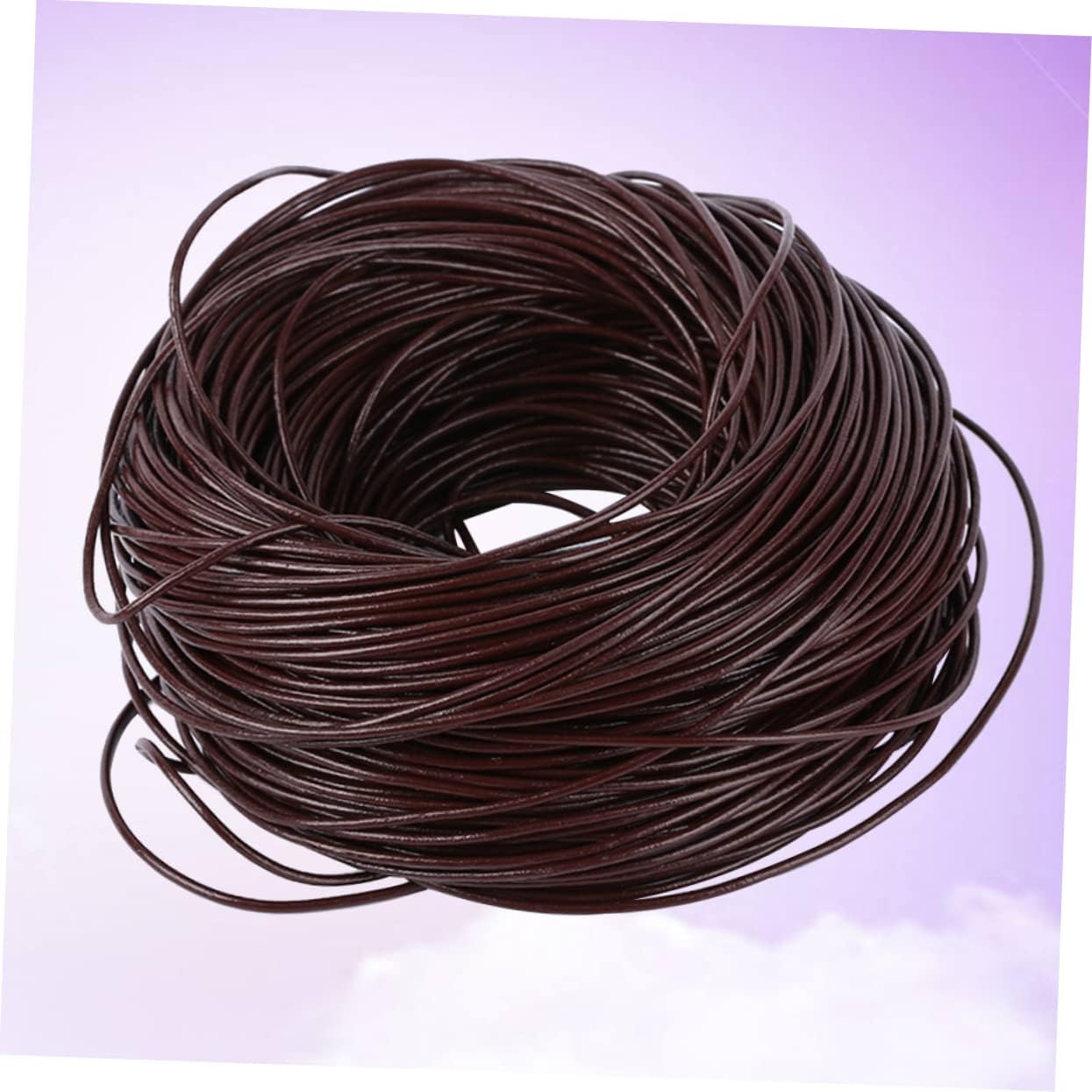 DIY Jewelry Supplies Waxed Cowhide Round Leather Cords Yards for Macrame