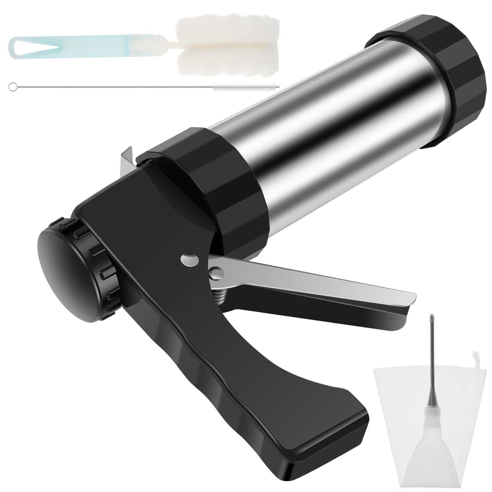 ZJRDYYK Stainless Steel Churro Maker, Churro Maker Machine, Stainless Steel Churros Gun Kit, Churro Maker Gun Kit, Churro Filler, Churro Maker Kit