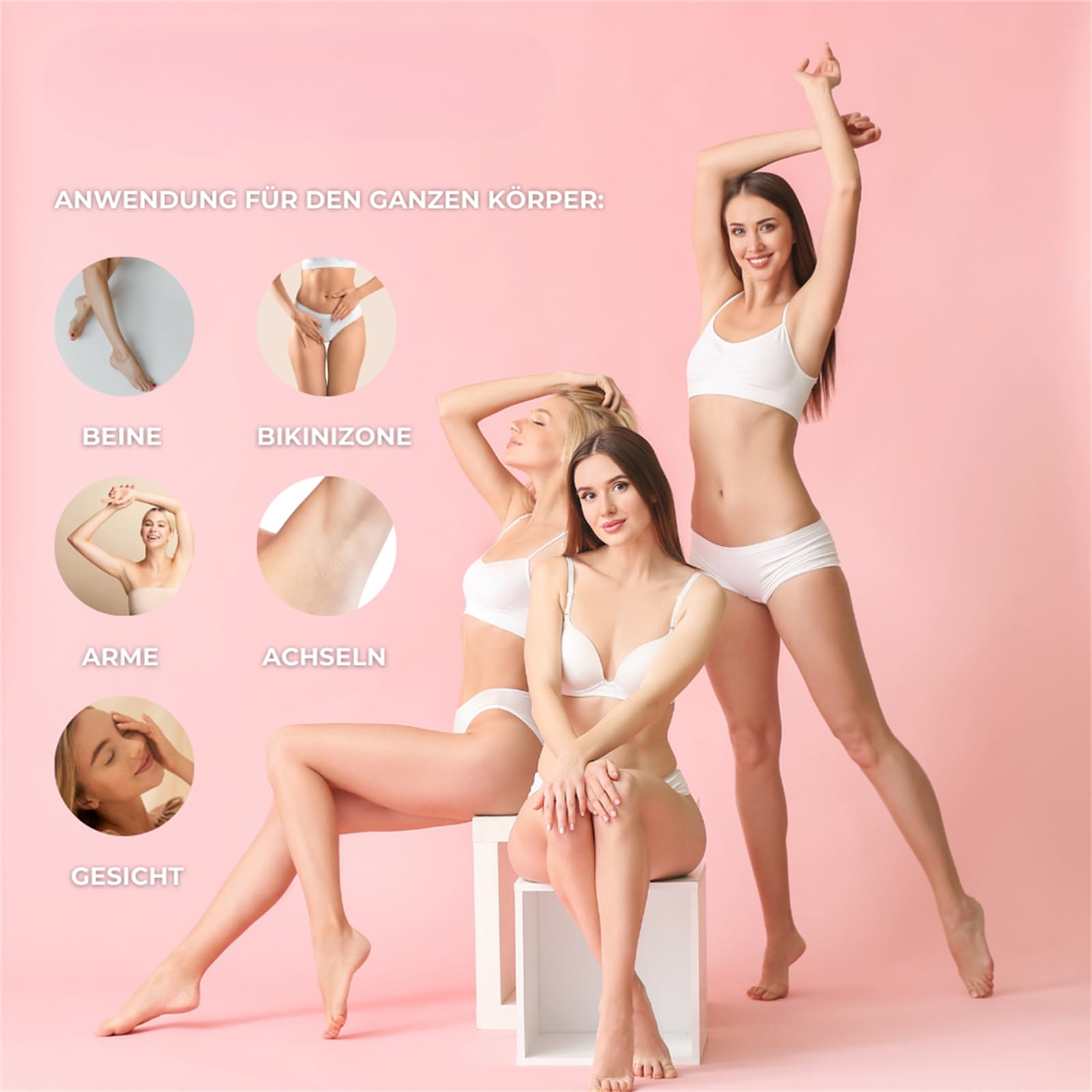 bikiniskin Bikini-Trimmer für Frauen 2-in-1 Intimrasierer für Frauen Wasserdichter, kabelloser Rasierer für Gesicht, Beine und empfindliche Bereiche