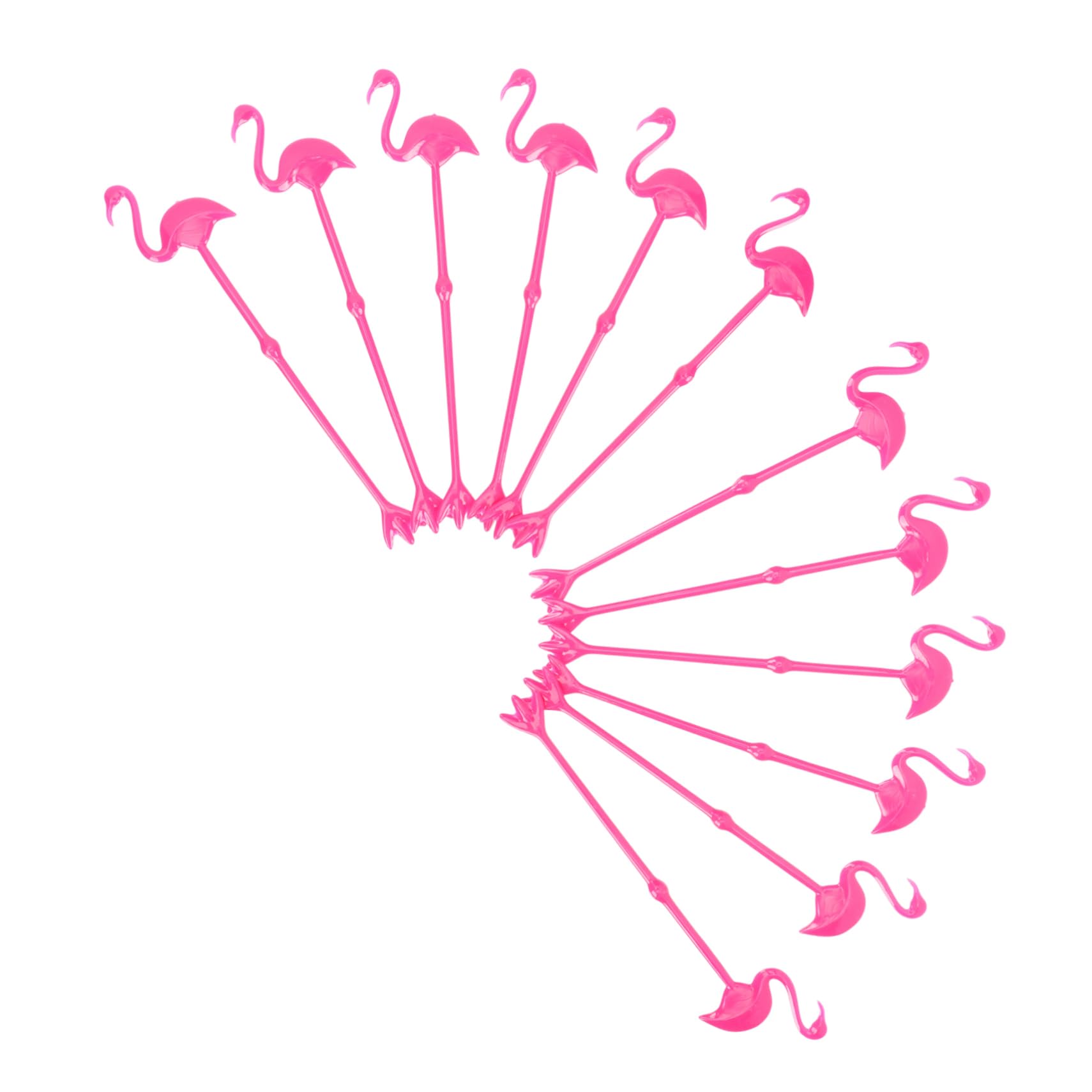 COLLBATH 12Pcs Flamingo Drink Stirring Sticks Reusable Cocktail Mixers for Parties Bars Cafes Home Use Lightweight Adorable Beverage Rods for Stirring Drinks
