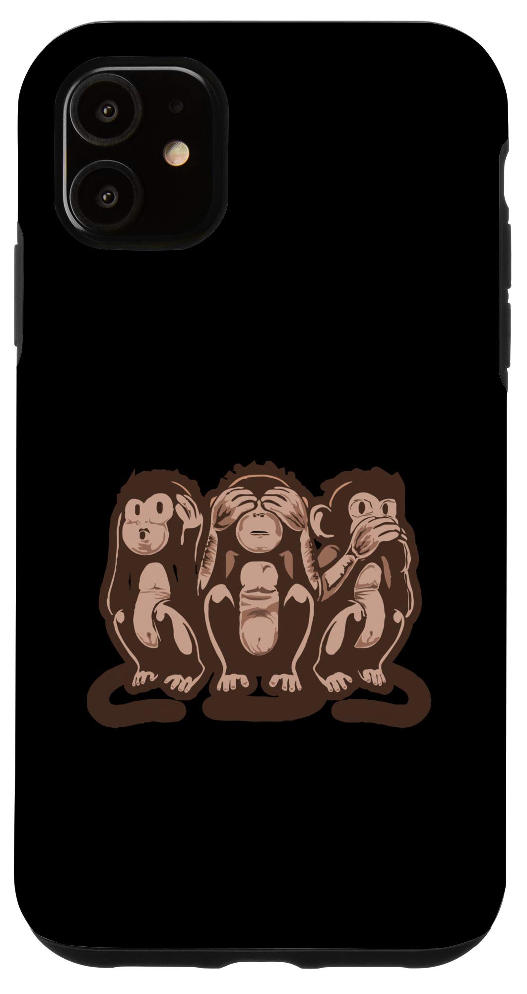 iPhone 11 Three Wise Monkeys Speak Hear & See No Evil Case