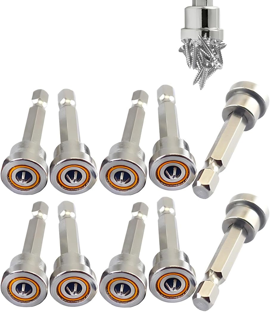 10pcs Set TEURSA ® Premium Magnetic Drywall Screw Setter - PH2 Bits for Plasterboard - Hex Shank Positioning Bit - Easy Drywall Installation - Drill Accessory (10pcs 2'')