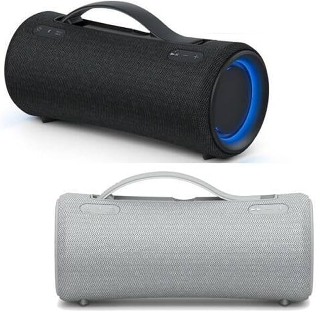 Sony SRS-XG300 - Przenośny bezprzewodowy głośnik Bluetooth z potężnym dźwiękiem i oświetleniem imprezowym - wodoodporny, 25-godzinna żywotność baterii, smartfon i szybkie ładowanie - Czarny