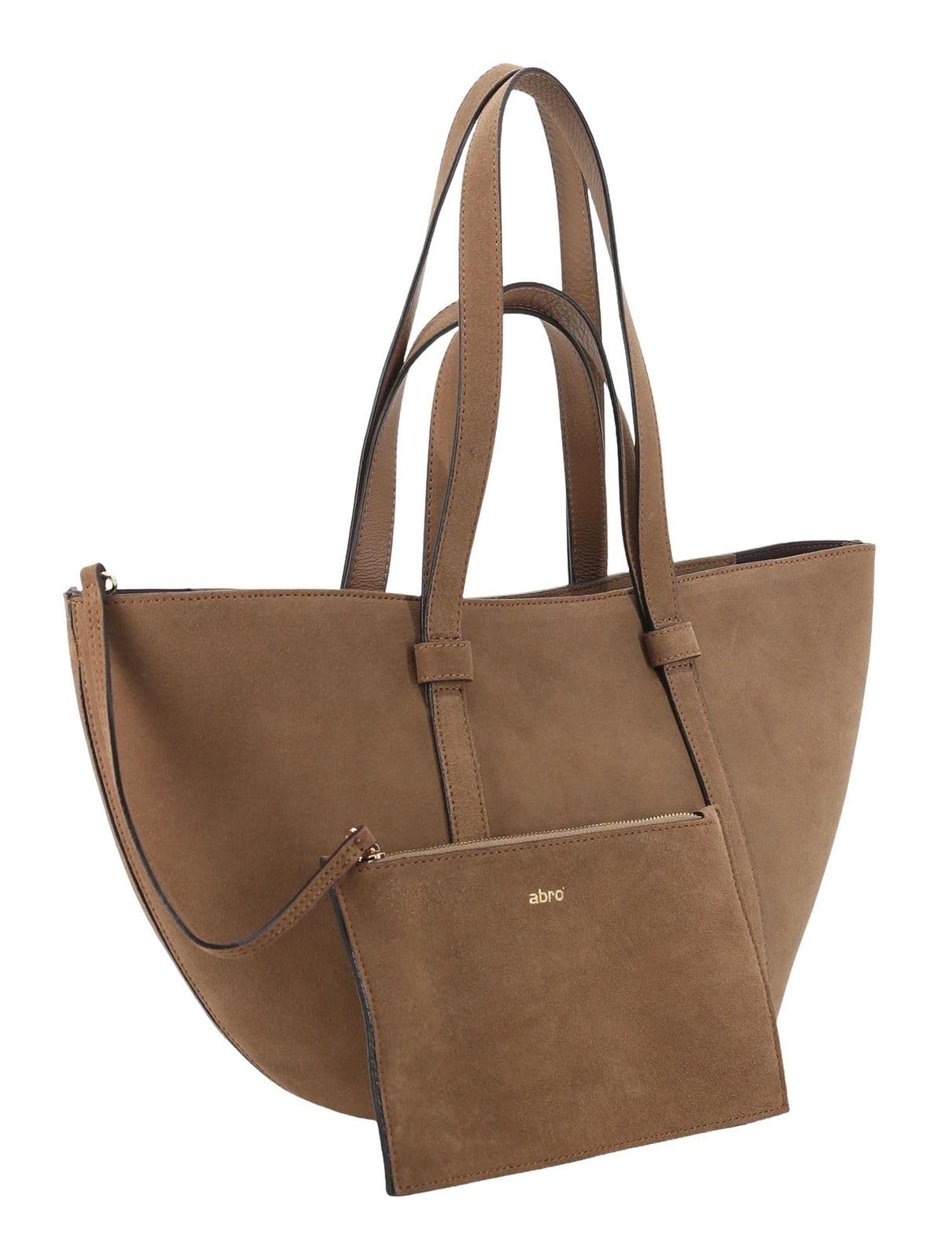 Abro Schultertasche Leather Suede Shopper Camel Product Description
