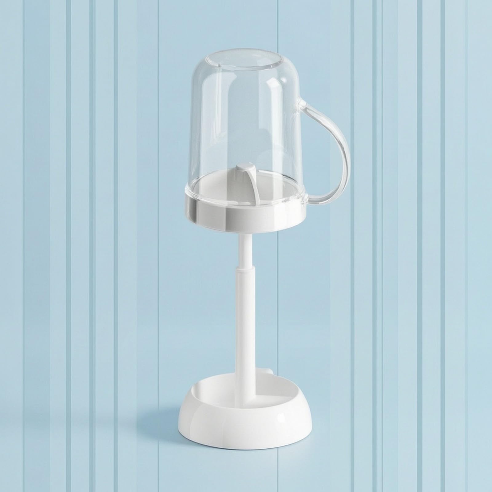spazzolini da Appoggio con Maniglia Multiuso spazzolini con Coperchio Trasparente Resistente spazzolino da Denti per Dormitorio, Bianco