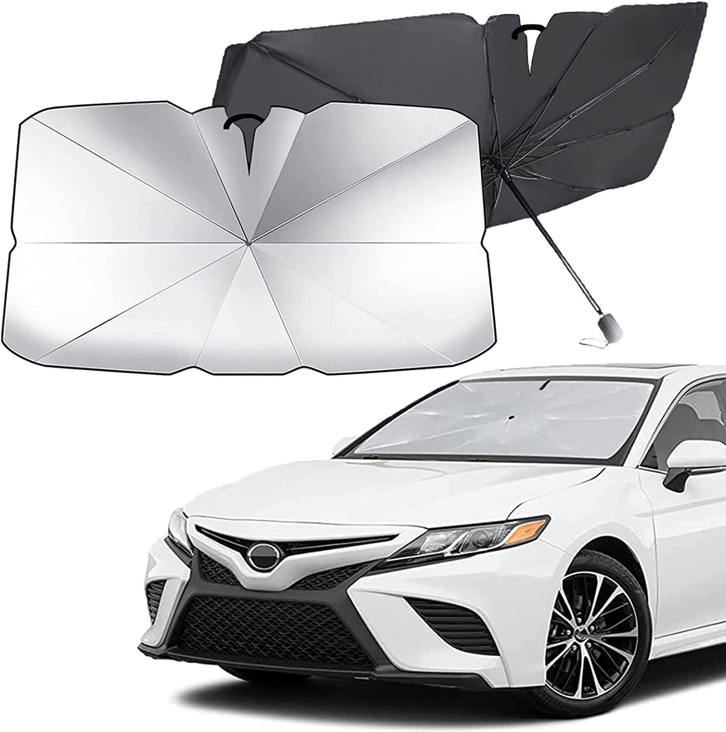 Foldable Front Window Sun Shade Keep Vehicle Cool Suitable for Mercedes Benz Mercedes-EQ EQV 300L V-Class 2020-2024,B Small