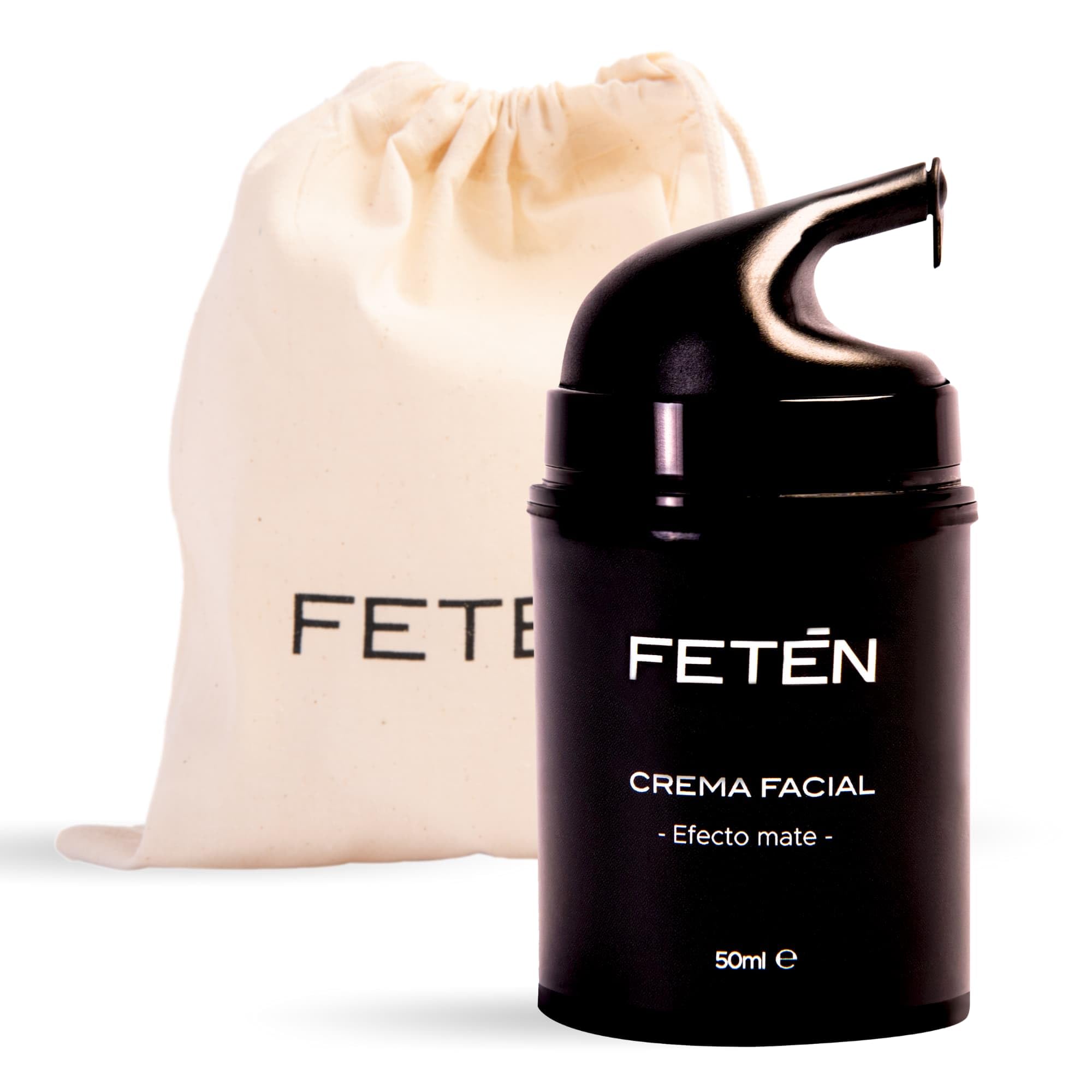 FETĒN Crema Hidratante Facial Hombre – Crema antiarrugas con ácido hialurónico, efecto antiedad y matificante, cuidado de cara día y noche, men skincare, antiacné (1 ud. 50ml)