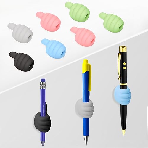 Miniatura 7 de AIERSA Portalápices para escritorio, 10 soportes para bolígrafos para accesorio de portapapeles de aula, soporte adhesivo de silicona para escuela,