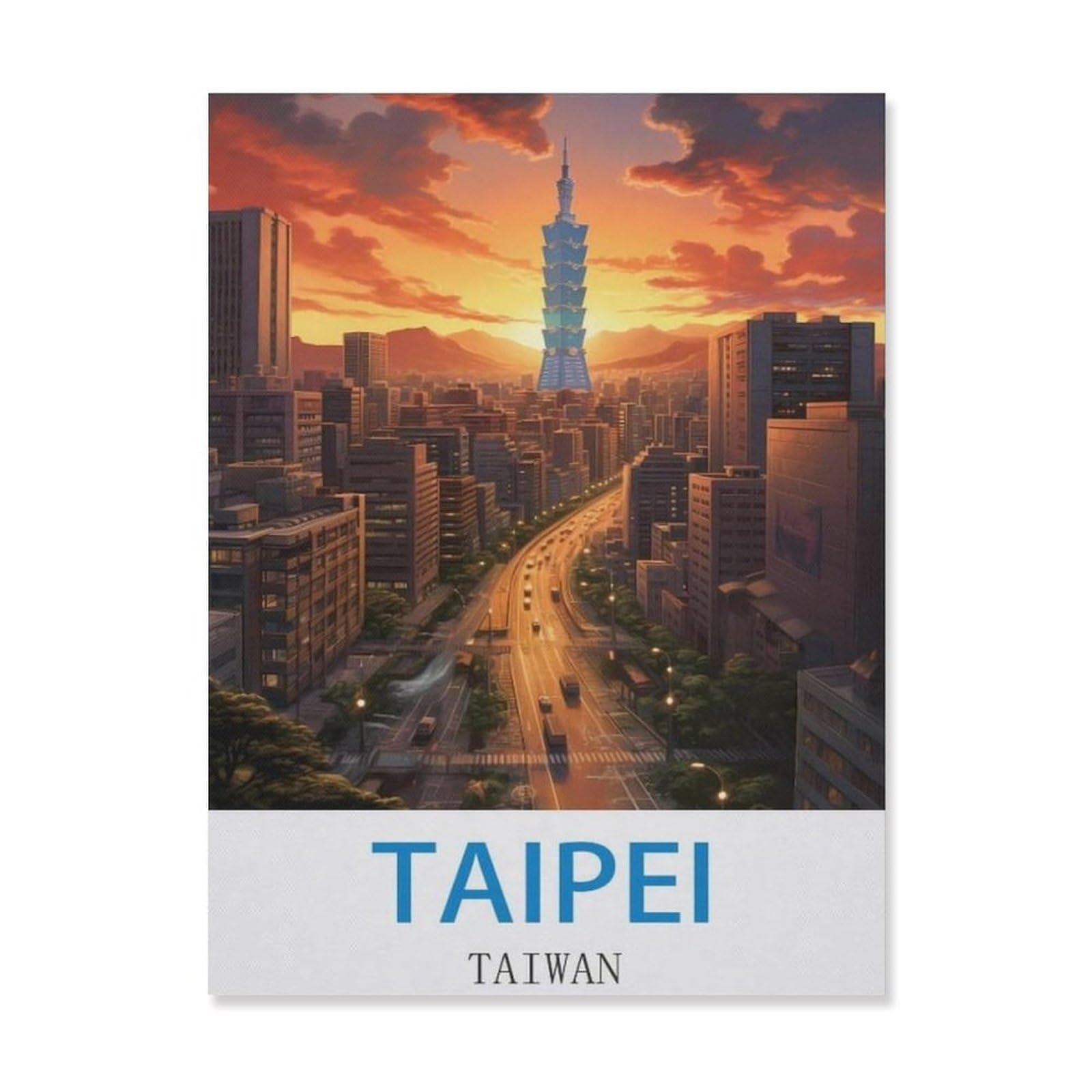 Taipei Taiwan，Funny Tin Sign Retro Metal Sign for Home Farm Toilet Restroom Washroom Wall Decor Gift(15x30cm）6x12 inch-EI32