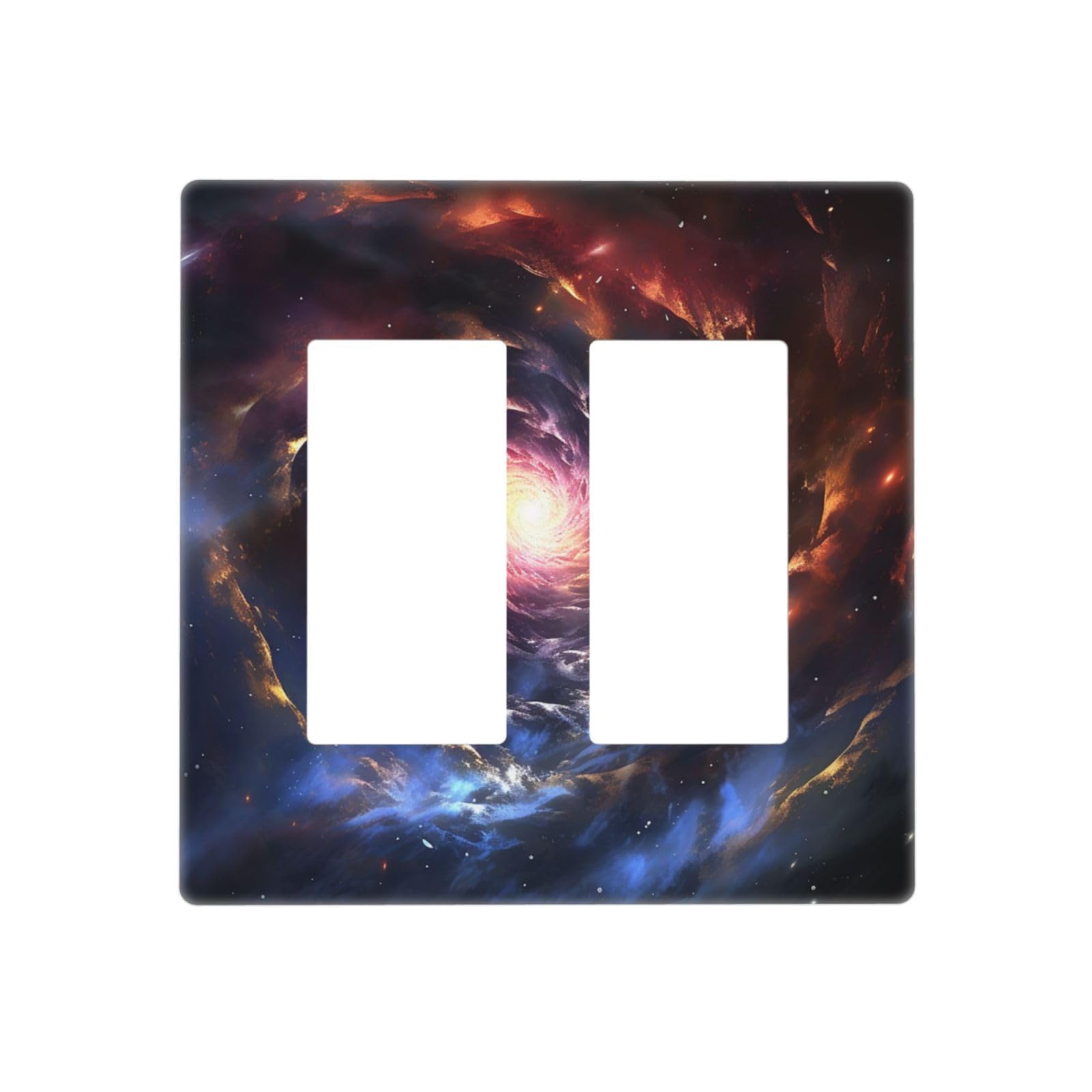 Wall Plate Duplex Outlet Covers Single Toggle 2-Gang Wall Plate Covers Cosmic Storm Light Switch Cover Decorative Electrical Faceplate Light Switches for Kitchen Bedroom Home Decor