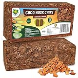 MODELLOR Premium Super Washed, Clean, Coco Chips, 2 Bricks (2.2 lb.) yields 14 Qts. of Loose Chips. Reptile Bedding, Organic, Odor Absorbing, Grow Orchids, Mulch Indoor, Outdoor.