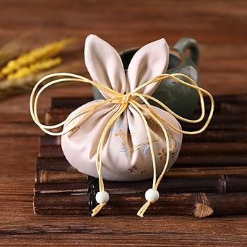 Amazon | 香り袋 兎 匂い袋 刺繡 2個入り 小袋 サテン 香り