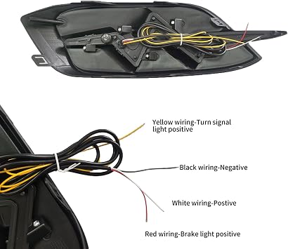 LED Rear Bumper Light For 2016 2017 2018 2019 2020 2021 Honda Civic LX EX Touring Sedan Tail Bumper Break & Fog Lights With Dynamic Sequential Turn Signal(Red Lens)