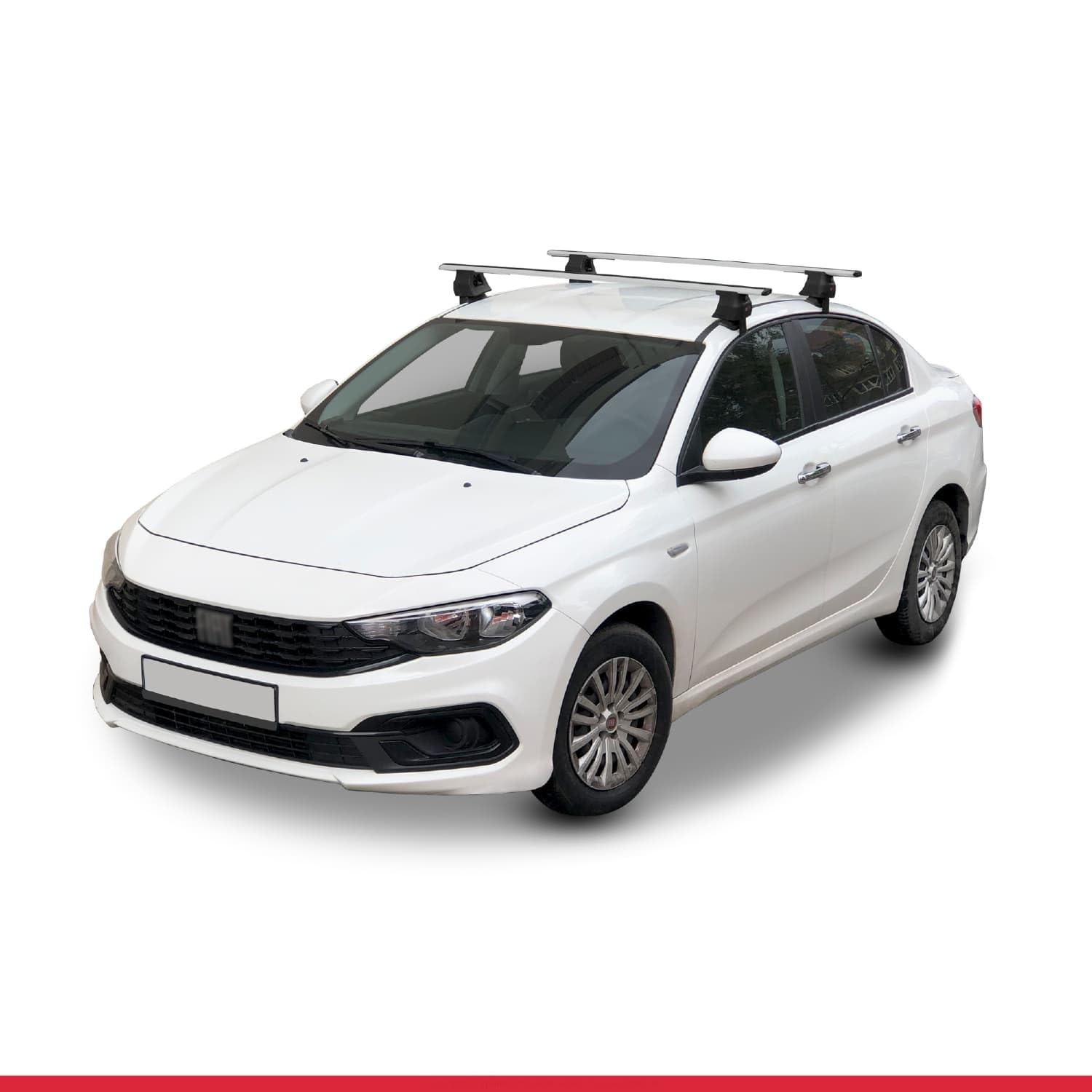 Kompatybilny z Fiat Egea Sedan 2015-2026 ACE-4 Model Aluminiowy bagażnik dachowy 2 poprzeczki, szary