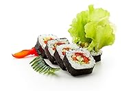 Vista 1 de Hojas de Nori orgánicas crudas, paquete de 10 unidades, papeles de envoltura de sushi veganos, crudos, kosher, sin calentar, sin cocinar, sin