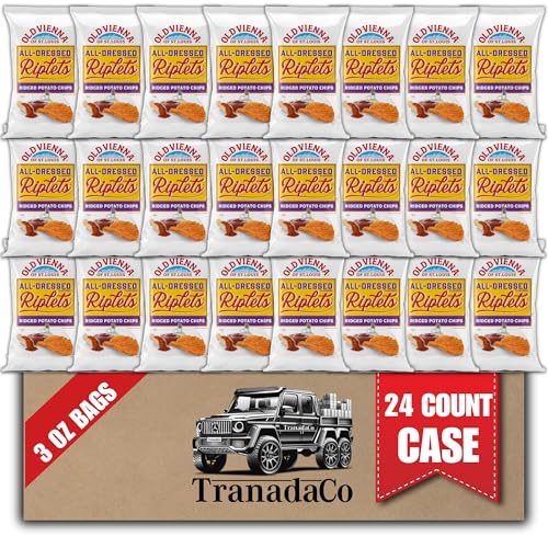 Old Vienna of St. Louis All Dressed Riplets Potato Chips 3oz Bags (Case of 24) by TranadaCo