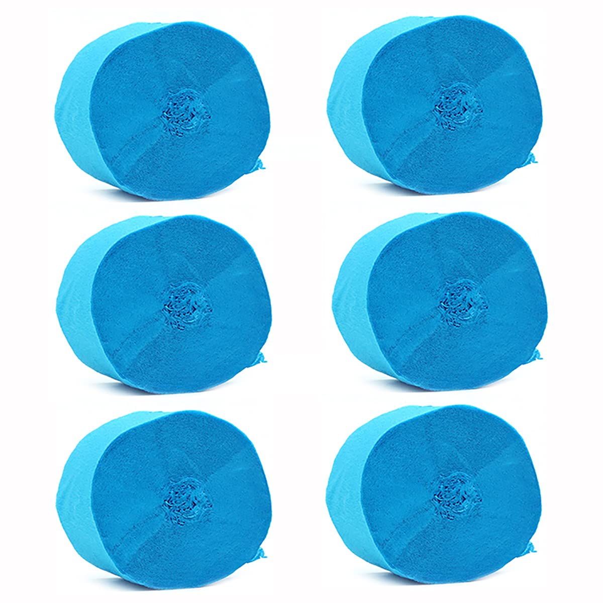ANCLLO 6 Rouleaux Banderoles Papier Crépon Or 4,5 Cm X 25 M - Décorations Mariage Et Fête
