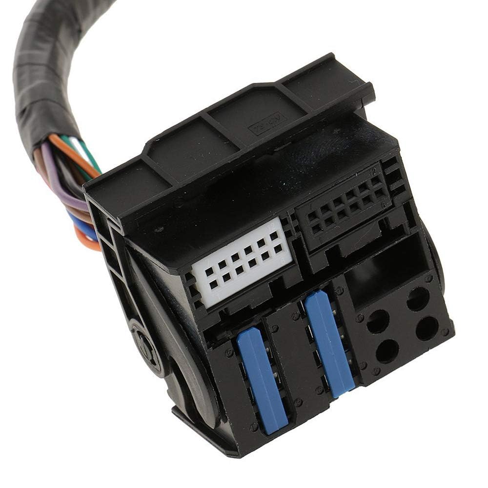 Car Stereo Radio ISO Standard Wiring Harness Connector Adapter Plug Cable for Audi Navigation with Quadlock Connection