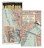 HomArt New York Map Large Decorative Matches Set of 3 matchboxes