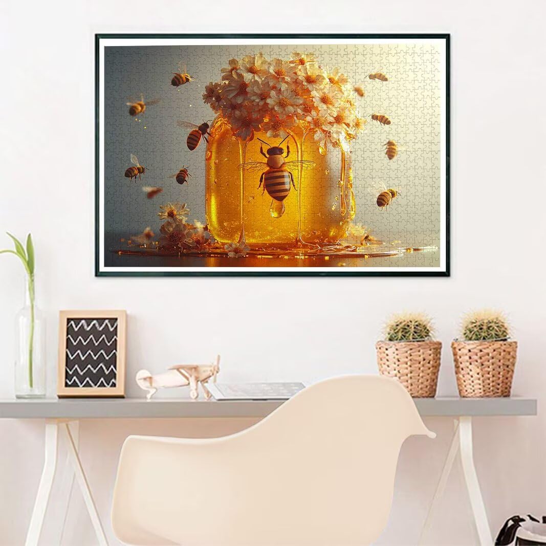 Puzzle 5000 Pezzi Arte per Adulti e Ragazzi, Puzzle Ape in Legno per Adulti, Puzzles 5000 Pezzi Fiori Impegnativo per Tutta la Famiglia, Puzzles con Scatola per Decorazioni Casa, Regalo Donna, -6501