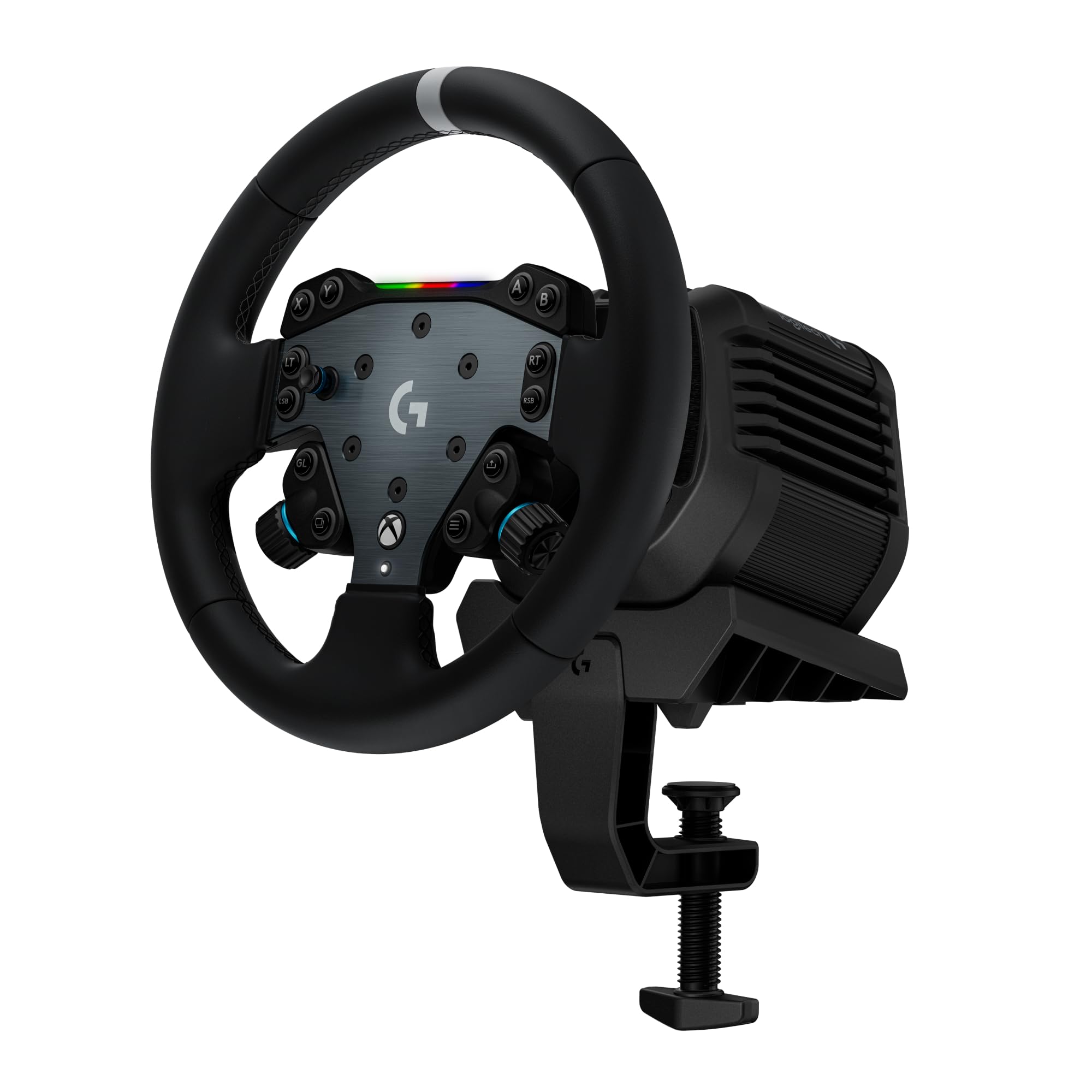 Logitech G RS50 System, 3-Piece Sim Racing Steering Wheel Setup - RS50 Wheel base with 8 Nm Direct Drive, RS Wheel Hub with 13 Buttons and RS Round Wheel 11-inch - For Xbox/PC