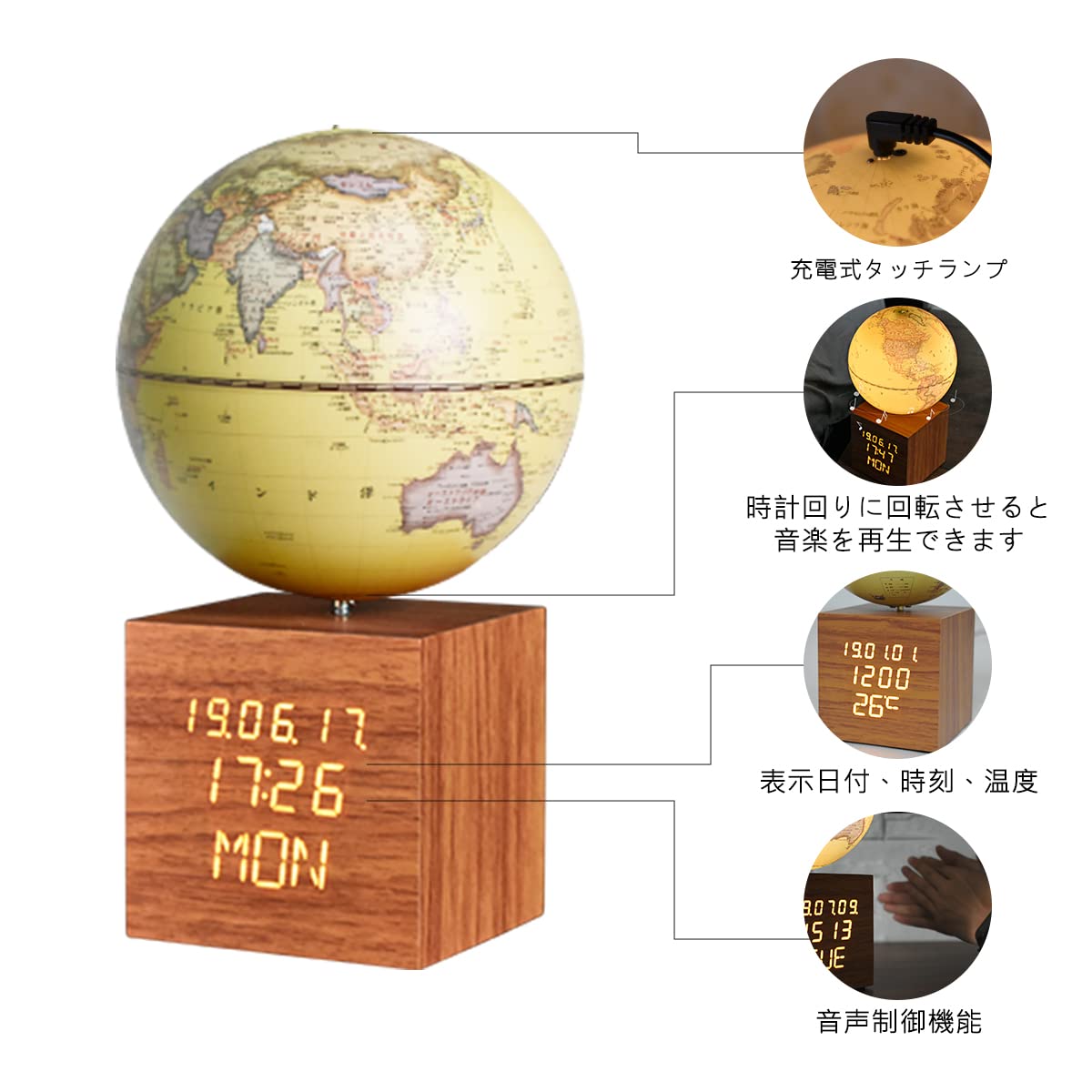 Amazon.co.jp: 地球儀 子供 AR しゃべる地球儀 日本語 球径13cm