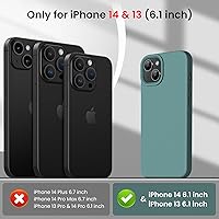 Vista 4 de OuXul for iPhone 14 Case, iPhone 13 Case Shockproof Liquid Silicone Protective Phone Case with Soft Anti-Scratch Microfiber Lining Ultra Slim Drop