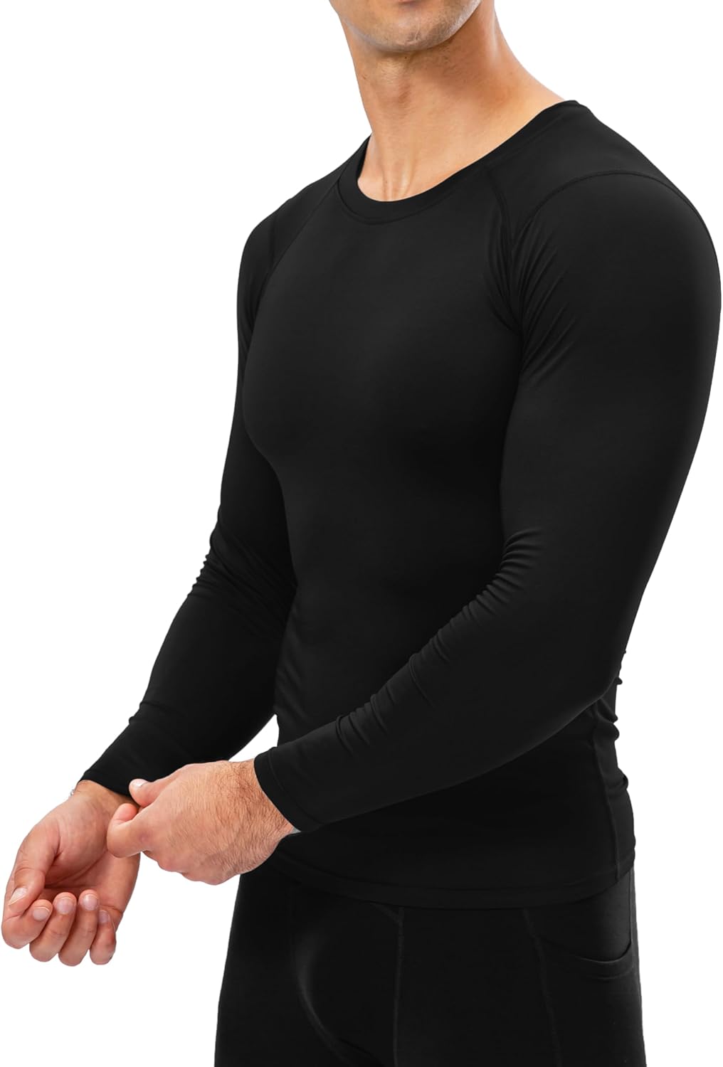 Compression Shirts Men Long Sleeve Athletic Thermal Shirt Workout Cool Dry Running Tops Sports Gym Undershirt Base Layer Tops