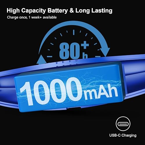 Miniatura 41 de Gritin Luz LED de lectura para cuello, luz de libro para leer en 3 colores, brillo regulable, brazos flexibles, más de 80 horas de tiempo de Negro