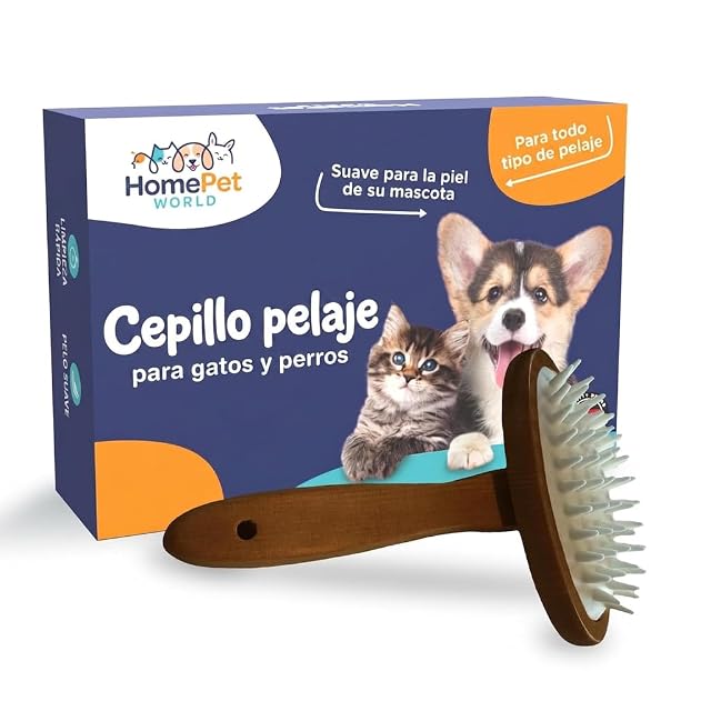 HomePetWorld Cepillo de Masaje para Perros y Gatos, Manopla Suave de Goma