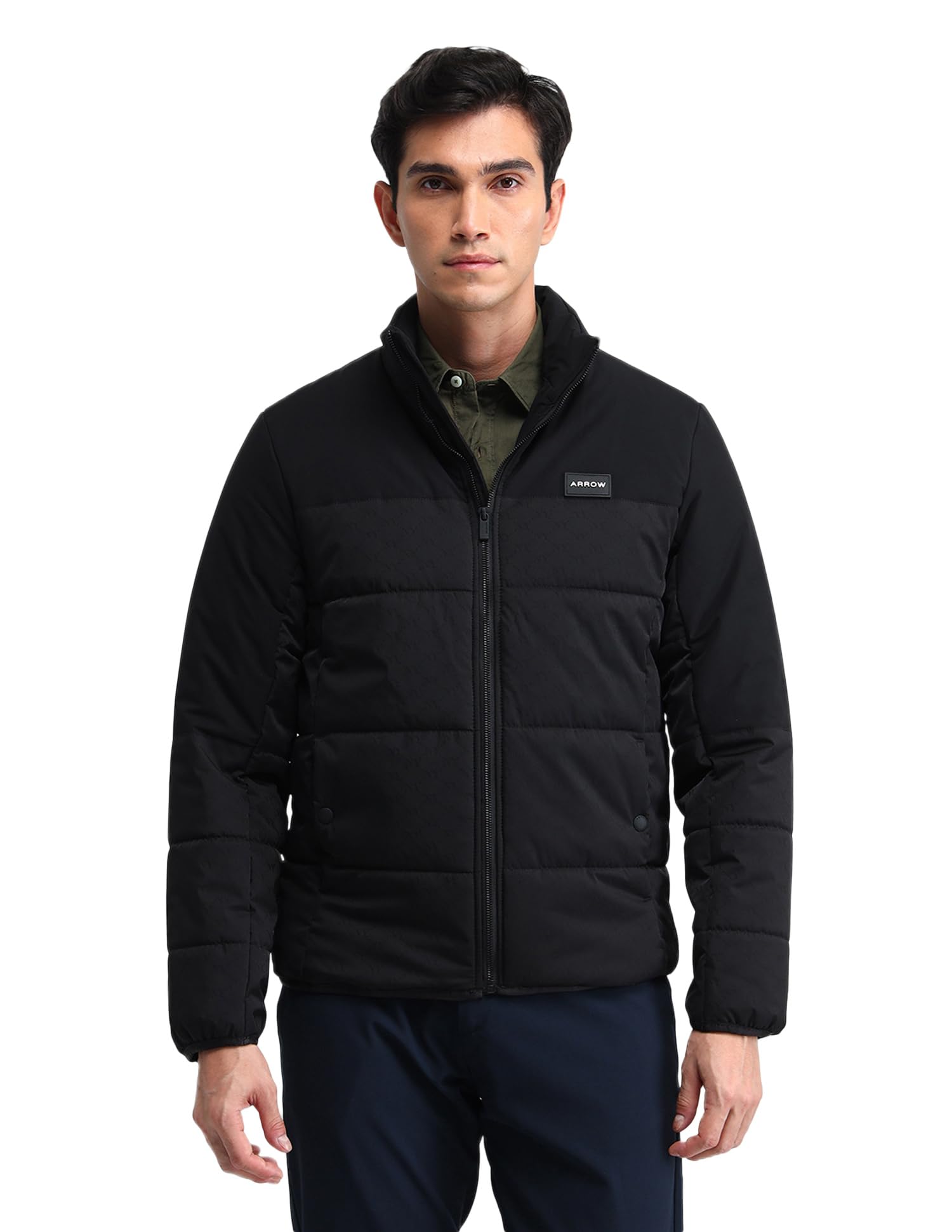New York Mens Black Long Sleeve Polyester Classic Jacket-image-27
