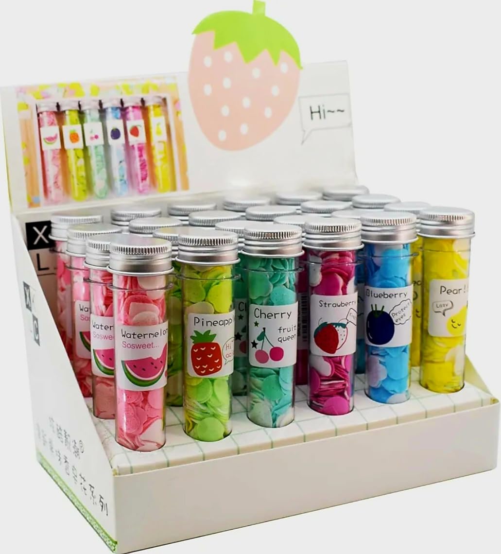 Fruit Flavour Hand Soap Petals in Tube for Travel, 6 Flavours | Portable Tube Packaging, School & Picnic Use, Quick Lather Formula, 2.7 x 14 cm Tube, Party Friendly-image-19