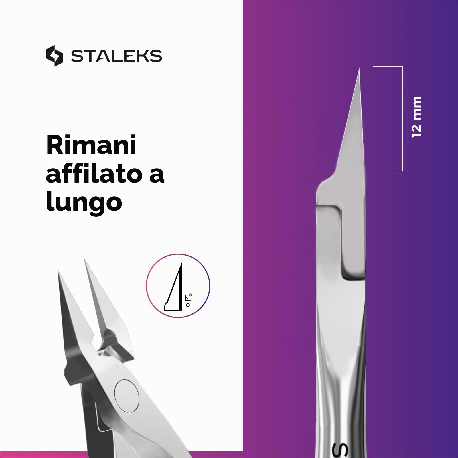 Pinza per cuticole STALEKS (lunghezza 12 mm) NE-61-12