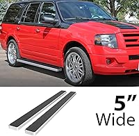 Vista 2 de HD Ridez Estribo de acero inoxidable pulido de 5 pulgadas, compatible con Ford Explorer 2006-2010 de 4 puertas (no incluye modelos con CA trasera)