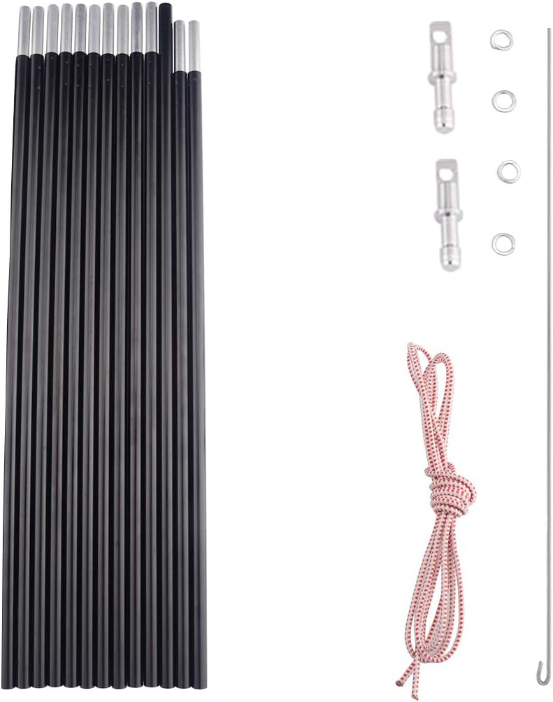 BRILLIANCE4U Aluminum Tent Poles Replacement, Fits Both Female and Male Ends, Lightweight Tent Pole Repair Kit, 7001 Series Aluminum Alloy T6 Heated
