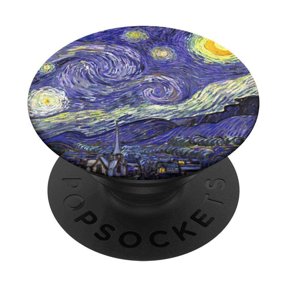 Starry Night by Vincent van Gogh PopSockets PopGrip: Swappable Grip for  Phones Tablets
