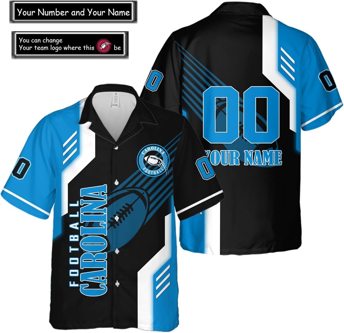 Discover Personalized Carolina Football Team Panthers Hawaiian Shirts for Men, Gift for Fan
