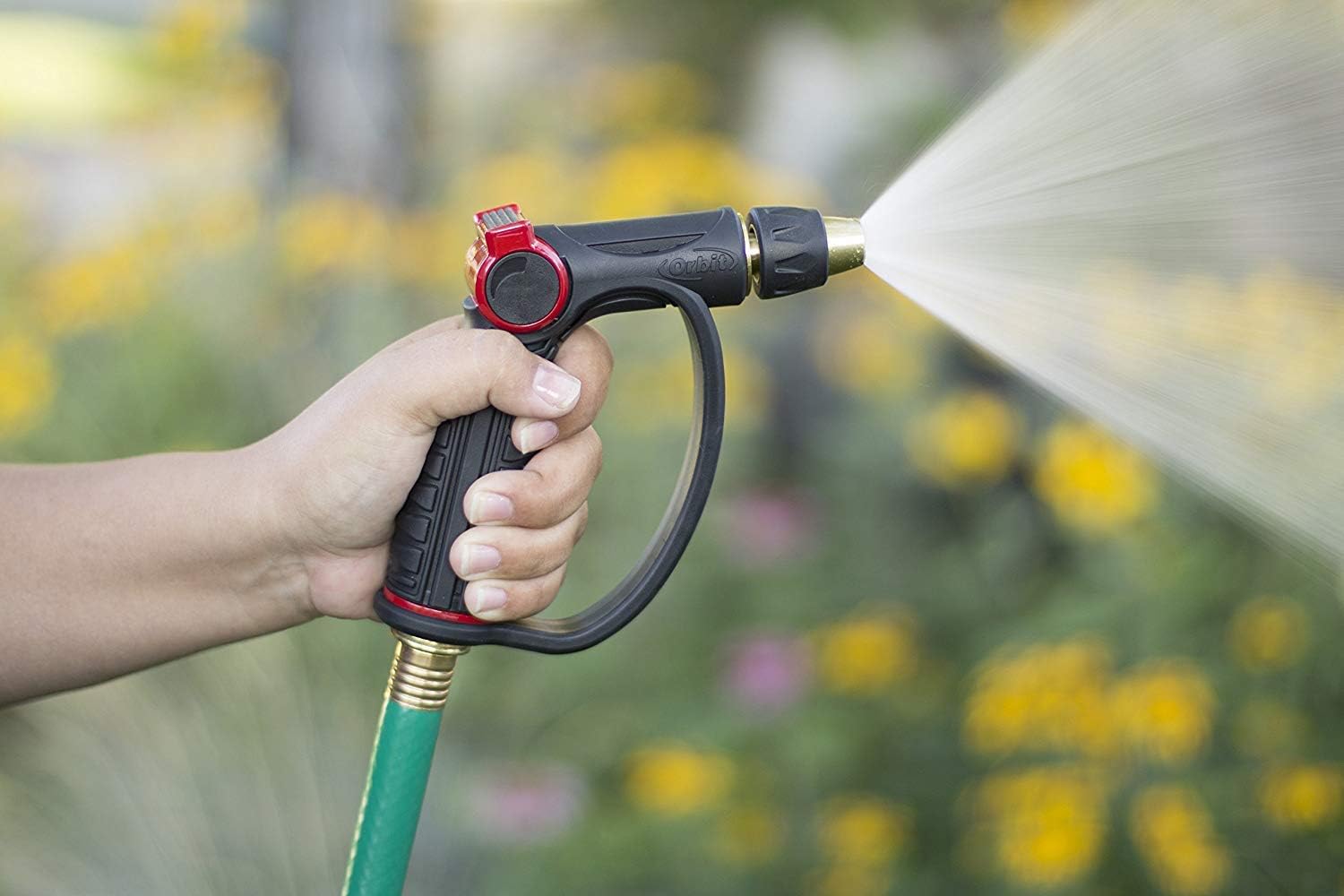 Orbit 58984 Thumb Control D-Grip Contractor Adjustable Pistol Brass Spray Nozzle 2-Pack