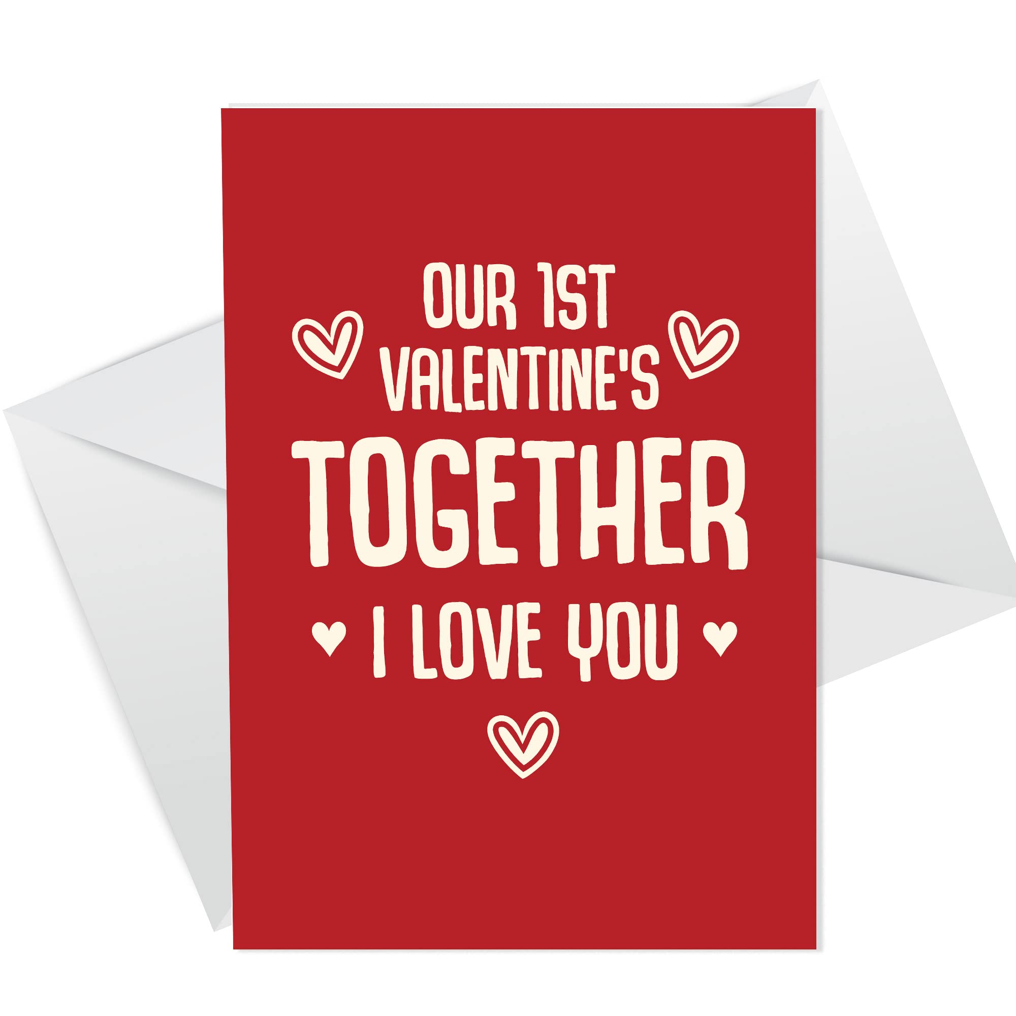 Our 1st Valentines Together Card For Boyfriend Girlfriend Card For Him Her Keepsake