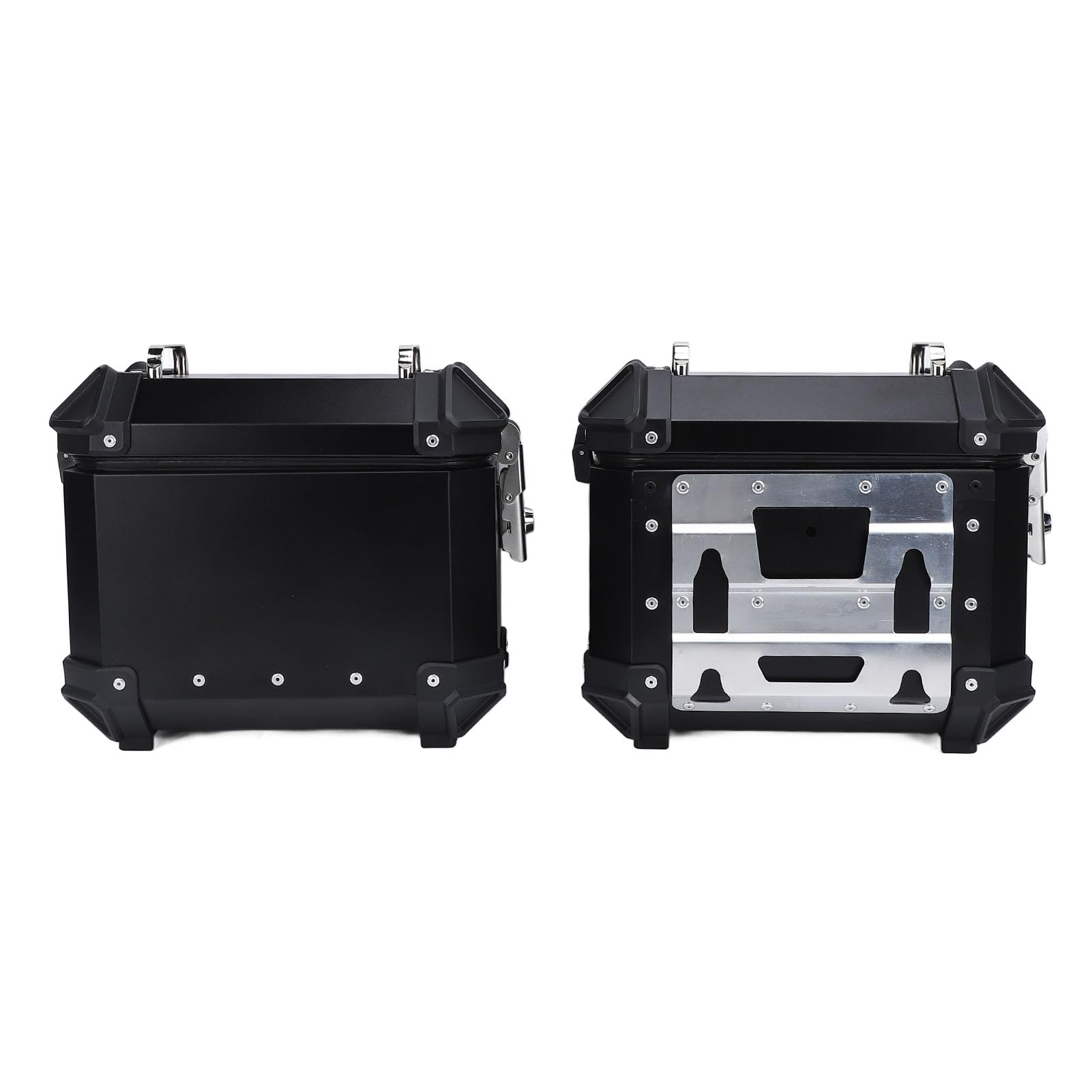 Maleta Lateral para Motocicleta 18L de Aluminio Motorcycle Side Case con Cerradura y Asa Motorbike Hard Side Saddlebag Box Impermeable para Casco y Equipaje Caja Lateral Rígida Universal