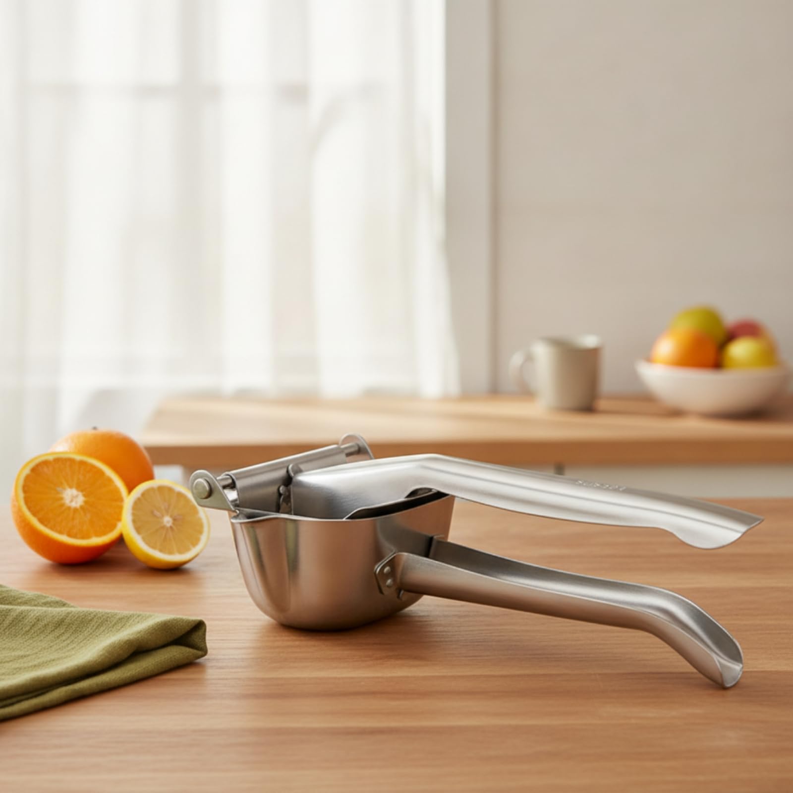 F Fityle Exprimidor Manual de Jugos Exprimidor de Limones Exprimidor de Frutas de Mano Extractor de Jugo con Superficie Lisa y Limpieza Rápida Adecuado para, Juicer With 30 Bags