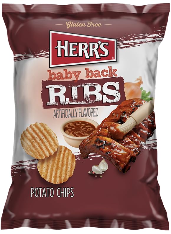 Amazon.com: Baby Back Ribs Potato Chips, 6 Oz Bag, Gluten Free Snacks ...