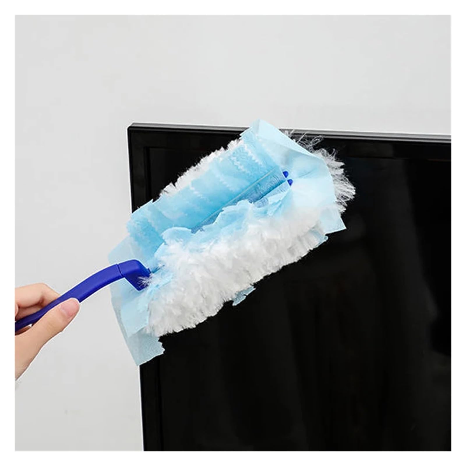10/50 Uds recambios de Plumero Mango Incluido paños electrostático eliminación Polvo sin Esfuerzo for persianas Muebles para Limpiar El Polvo(50PCS)