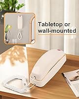 Vista 2 de Corded Wall Phone, Landline Phones for Seniors with Large Buttons, Office Desk Phone with Adjustable Loud Volume & Lighted Keypad, Durable Basic