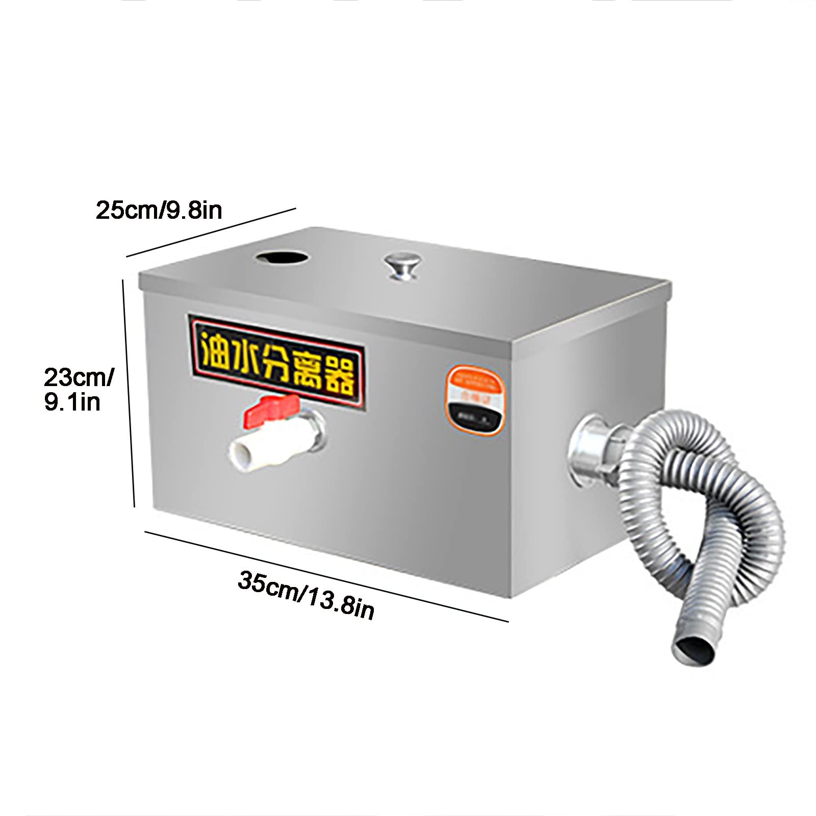 Genérico Trampa de Grasa Comercial de Acero Inoxidable - Interceptor de Grasa bajo Fregadero y Separador de Aceite y Agua para cocinas de restaurantes, fábricas y hogares - Solución para Aguas residu