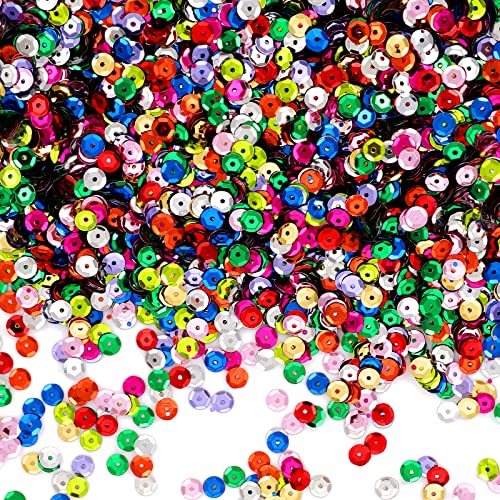 Prasacco-38000-Pcs-Sequins-for-Crafts-6-mm-Bulk-Sequins-Round-Sequins-for-Sewing-Wedding-Christmas-DIY-Arts-Crafts-150-Grams-Colorful Prasacco-38000-Pcs-Sequins-for-Crafts-6-mm-Bulk-Sequins-Round-Sequins-for-Sewing-Wedding-Christmas-DIY-Arts-Crafts-150-Grams-Colorful