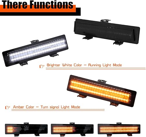 Miniatura 3 de Lente de Óptica 3D en Lente Fumada Para 1981 1982 1983 1984 1985 1986 1987 1988 Chevy Monte Carlo SS Señales de Giro de Esquina Frontal, Luces