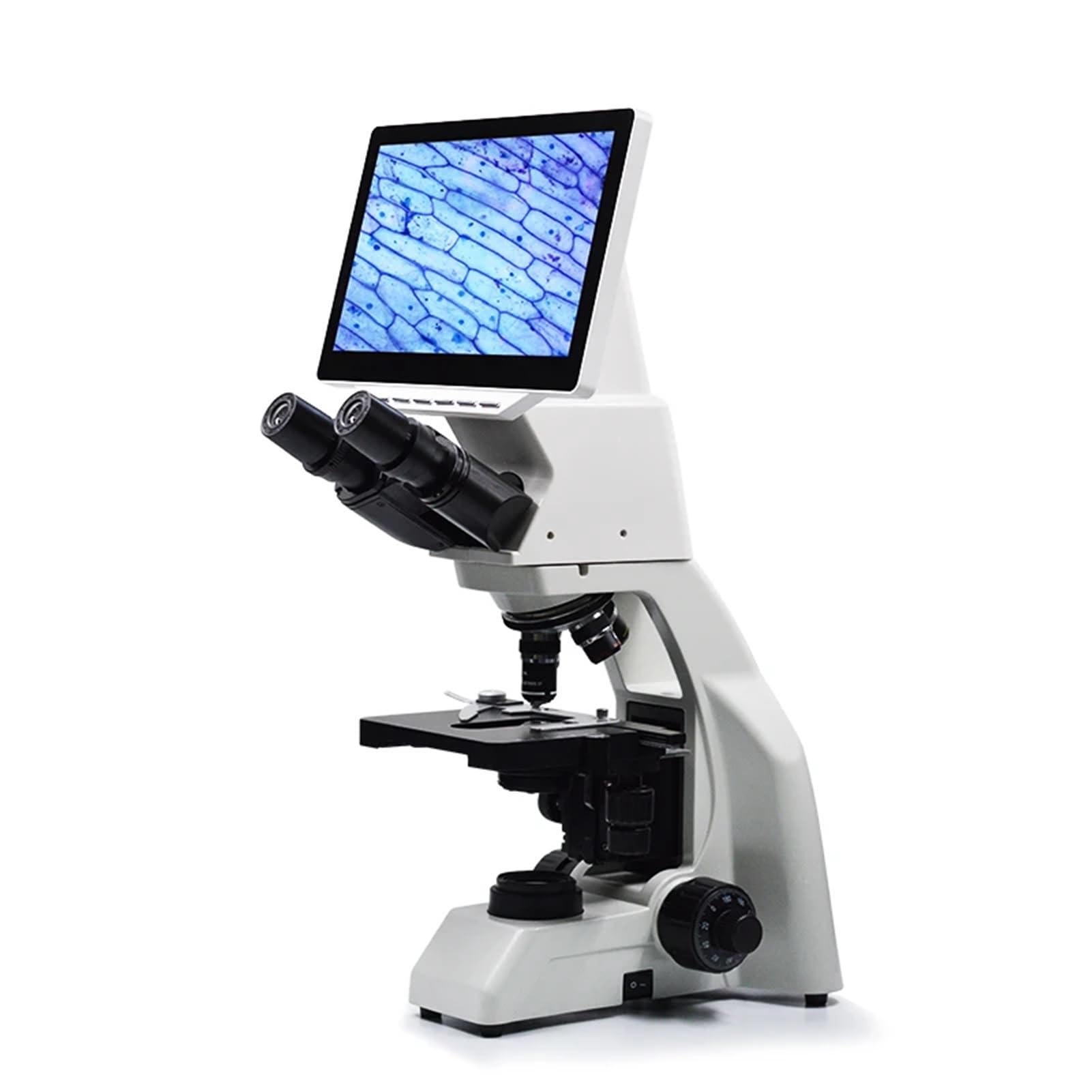 Microscopio Biologico Digitale Lcd801 con Schermo LCD HD da 10,6" - Obiettivo Acromatico per Immagini Nitide
