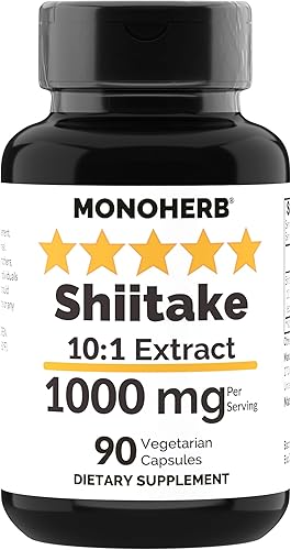 Extracto de hongos Shiitake 1000 mg - 90 Cápsulas Vegetarianas