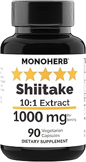 MONOHERB Shiitake Mushroom Extract 1000 mg - 90 Vegetarian Capsules